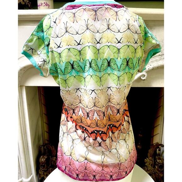 Adidas BUTTERFLY BLUE PINK firebird track Soccer Top Crew Neck Borbo Med Jogger - Picture 2 of 7